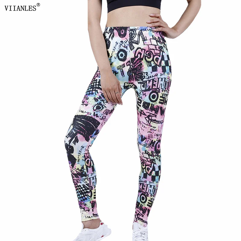VIIANLES Workout Sporting Elastic Breathable Fitness Leggings Color Letter Graffiti Printing Outdoor Sportswear Skinny Leggins
VIIANLES Workout Sporting Elastic Breathable Fitness Leggings Color Letter Graffiti Printing Outdoor Sportswear Skinny Leggins