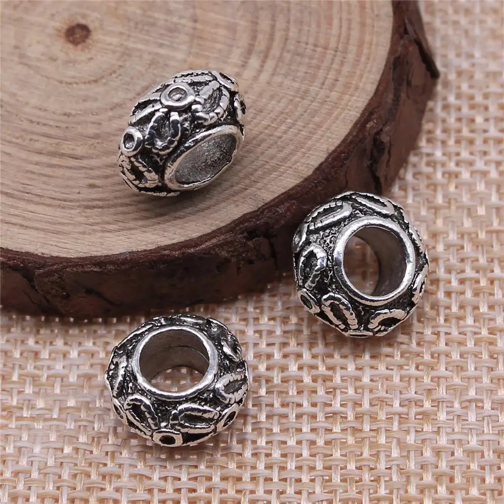 Handmade Pendants For Jewelry Accessories 10pcs Big Hole Spacer Beads 13x7mm Antique Silver Plated
Handmade Pendants For Jewelry Accessories 10pcs Big Hole Spacer Beads 13x7mm Antique Silver Plated