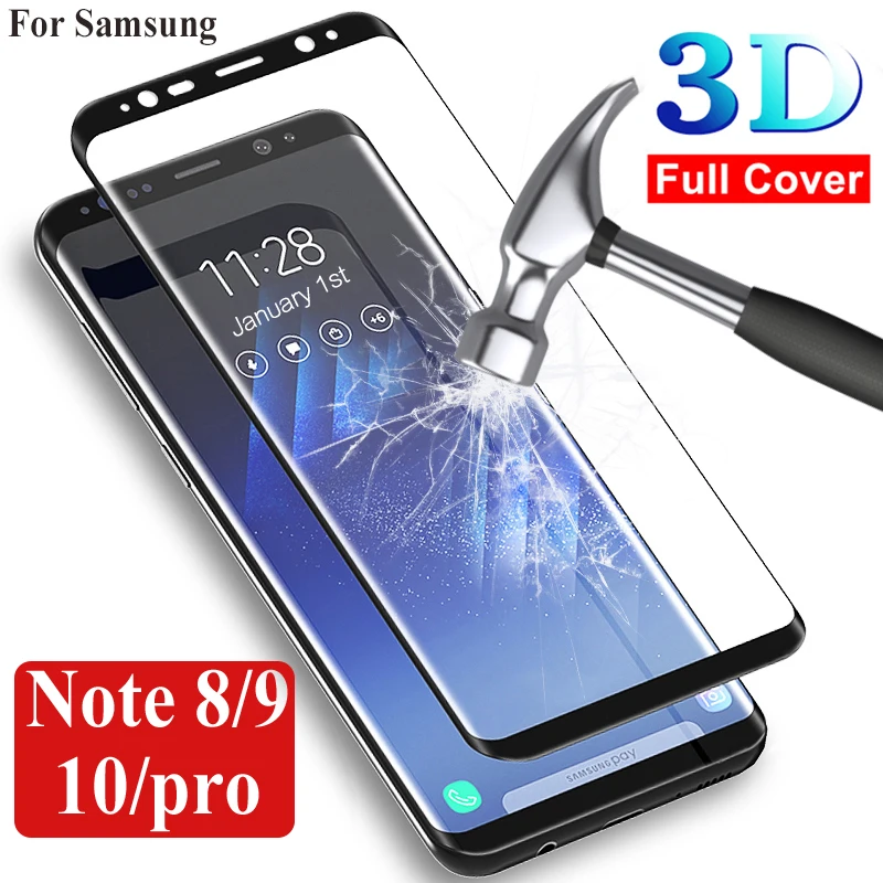 3D для samsung galaxy note10 pro note8 note9 защитный чехол note 10 9 note10pro plus + закаленное