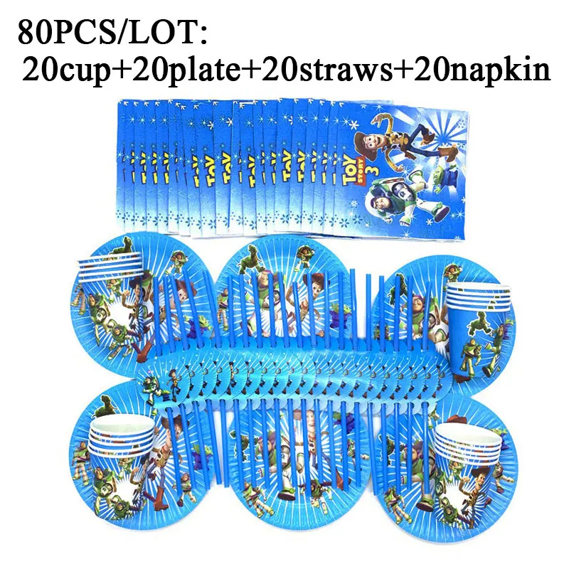 80PCS Disney Toy Story Theme Disposable Tableware Sets Plate Cup Banner Birthday Plastic Straws Baby Shower Party Decor Supplies
80PCS Disney Toy Story Theme Disposable Tableware Sets Plate Cup Banner Birthday Plastic Straws Baby Shower Party Decor Supplies