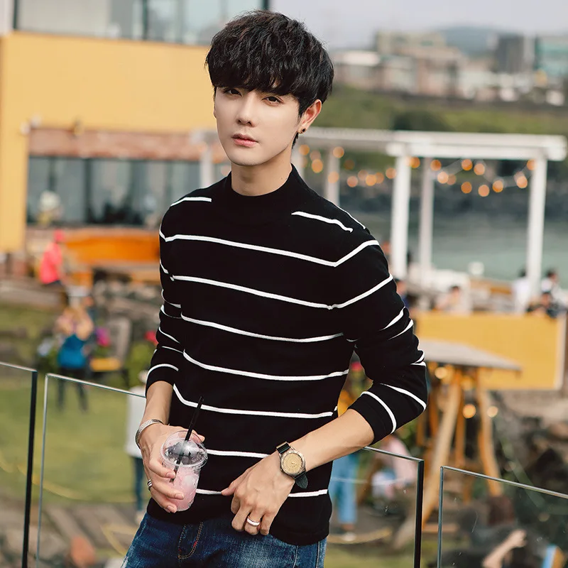 MRMT 2022 Brand New Men's Sweater Half High Collar with Velvet Thickening Sweater Knit Young for Male Stripes Fashion Sweater
MRMT 2022 Brand New Men's Sweater Half High Collar with Velvet Thickening Sweater Knit Young for Male Stripes Fashion Sweater