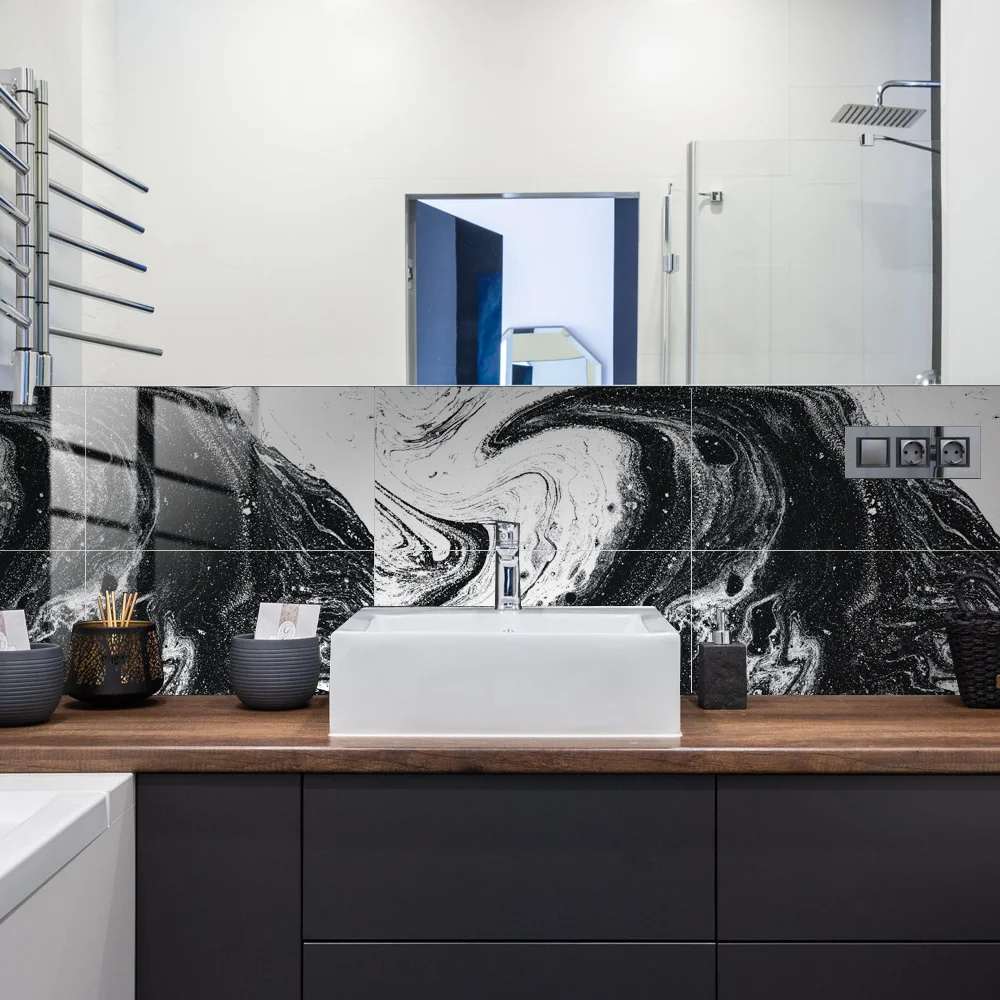 Tsunami-like Pattern Tile Sticker Covered With Crystal Film Wall Sticker Kitchen Bathroom Renovation Decorative Wall Sticker
Tsunami-like Pattern Tile Sticker Covered With Crystal Film Wall Sticker Kitchen Bathroom Renovation Decorative Wall Sticker