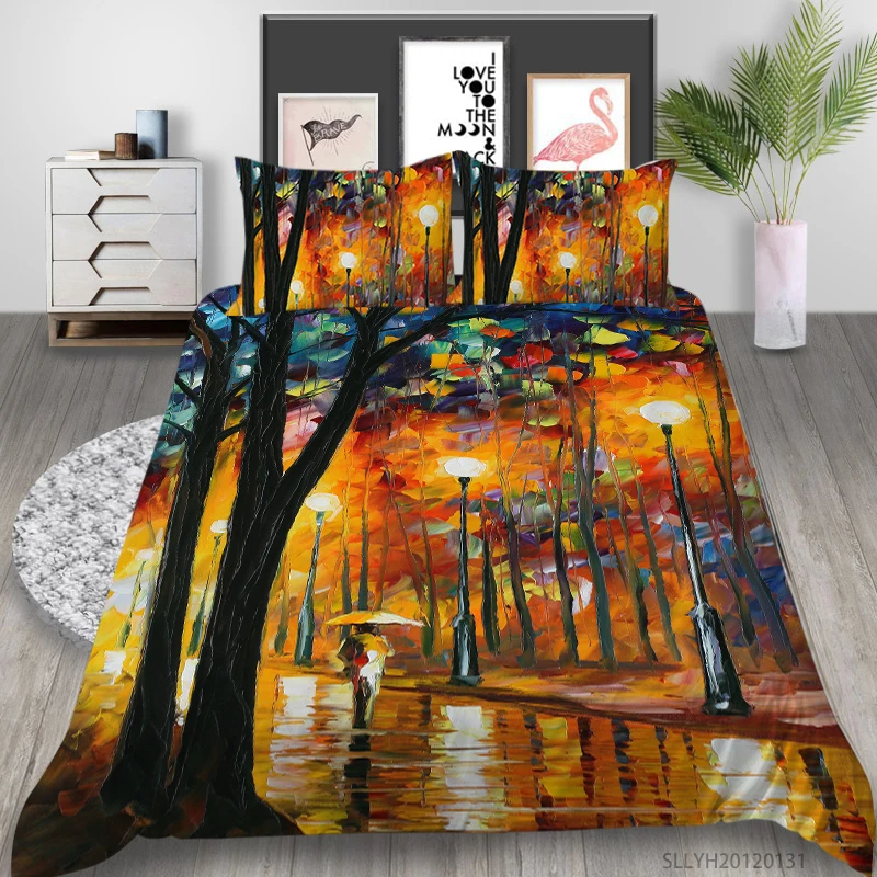 3D Bedding Set Bedroom Comforter Set Oil Painting Polyester Bedclothes 2/3 Pcs Soft Fashionable King Queen Full Size
3D Bedding Set Bedroom Comforter Set Oil Painting Polyester Bedclothes 2/3 Pcs Soft Fashionable King Queen Full Size