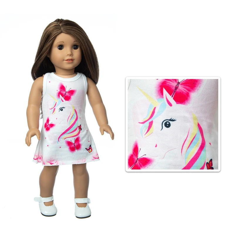 2021 Baby New Born Fit 18 inch Doll Clothes Accessories Unicorn T-shirt skirt For Baby Birthday Gift
2021 Baby New Born Fit 18 inch Doll Clothes Accessories Unicorn T-shirt skirt For Baby Birthday Gift