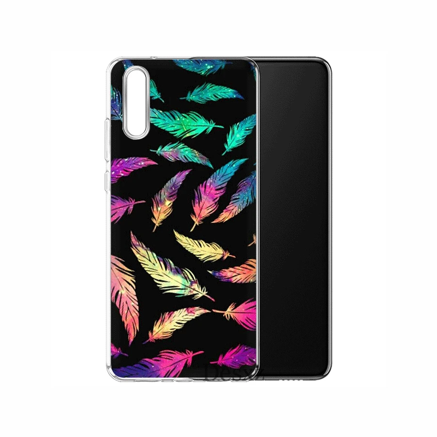 Mobile Phone Case For Huawei P30 P20 P10 P8 P9 Lite Pro P Smart Z Plus Cover TPU Feather Beautiful | Мобильные телефоны и