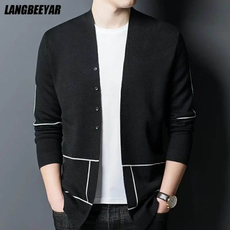 Top Grade New Autum Luxury Designer Fashion Knit Cardigan Trendy Striped Knit Sweater Mens Casual Coats Jacket Men Clothing
Top Grade New Autum Luxury Designer Fashion Knit Cardigan Trendy Striped Knit Sweater Mens Casual Coats Jacket Men Clothing