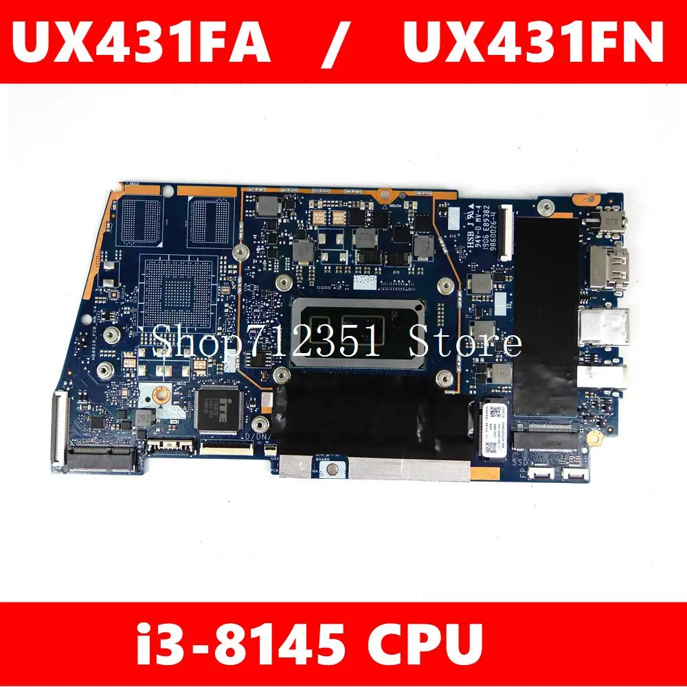 UX431FA mainboard REV2.0 For UX431FA UX431FN I3-8145 CPU laptop motherboard 100% Tested Working
UX431FA mainboard REV2.0 For UX431FA UX431FN I3-8145 CPU laptop motherboard 100% Tested Working