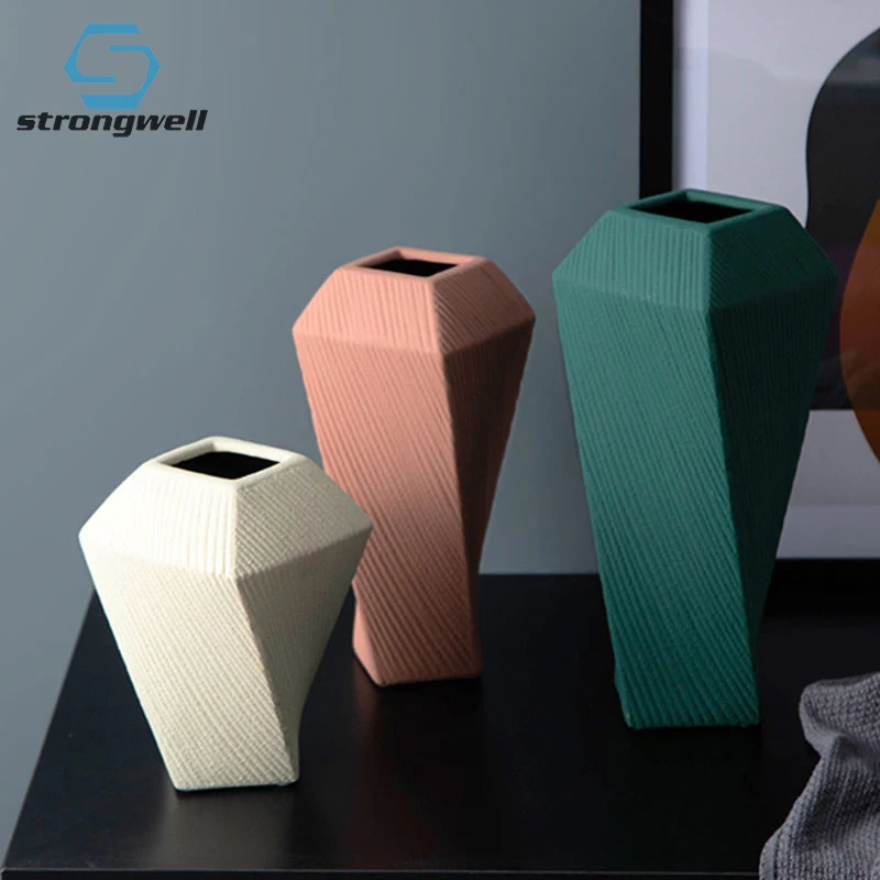 Strongwell 3D Solid Geometric Ceramic Vase Home Decoration Flower Arrangement Ornament TV Cabinet Decors Housewarming Gifts
Strongwell 3D Solid Geometric Ceramic Vase Home Decoration Flower Arrangement Ornament TV Cabinet Decors Housewarming Gifts