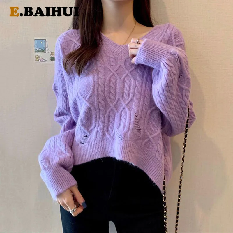 Женский однотонный вязаный свитер EBAIHUI с круглым вырезом, Осень-зима 2020, Модный женский пуловер, свитера, женская Свободная трикотажная одеж...
Женский однотонный вязаный свитер EBAIHUI с круглым вырезом, Осень-зима 2020, Модный женский пуловер, свитера, женская Свободная трикотажная одеж...