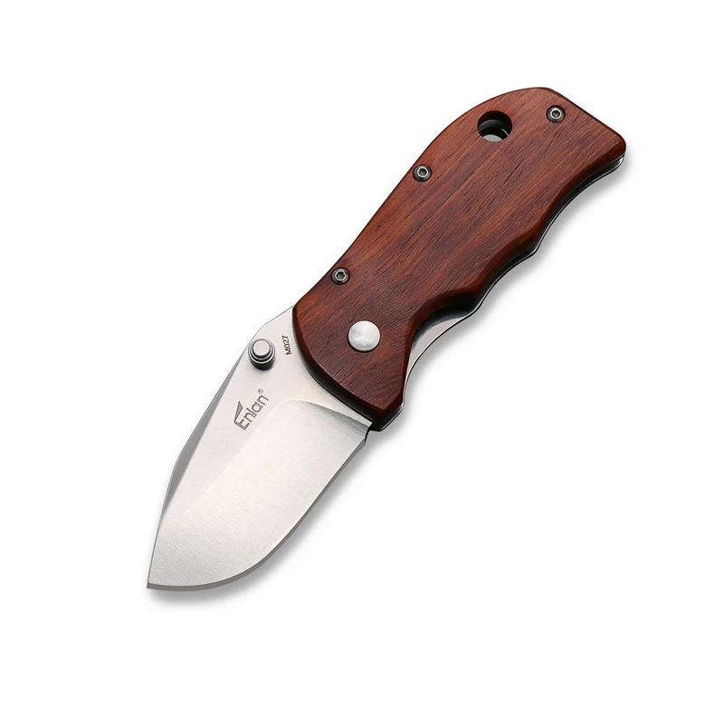 

Enlan M027 Mini Pocket Folding Knife 8Cr13Mov Blade Wood Handle Outdoor Camping Hunting Keychain Knife Fruit Knife