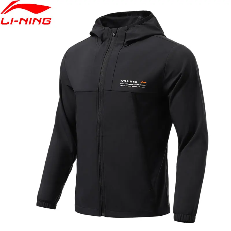 Ветровка мужская Li-Ning для фитнеса из 100% полиэстера с карманами подкладкой и