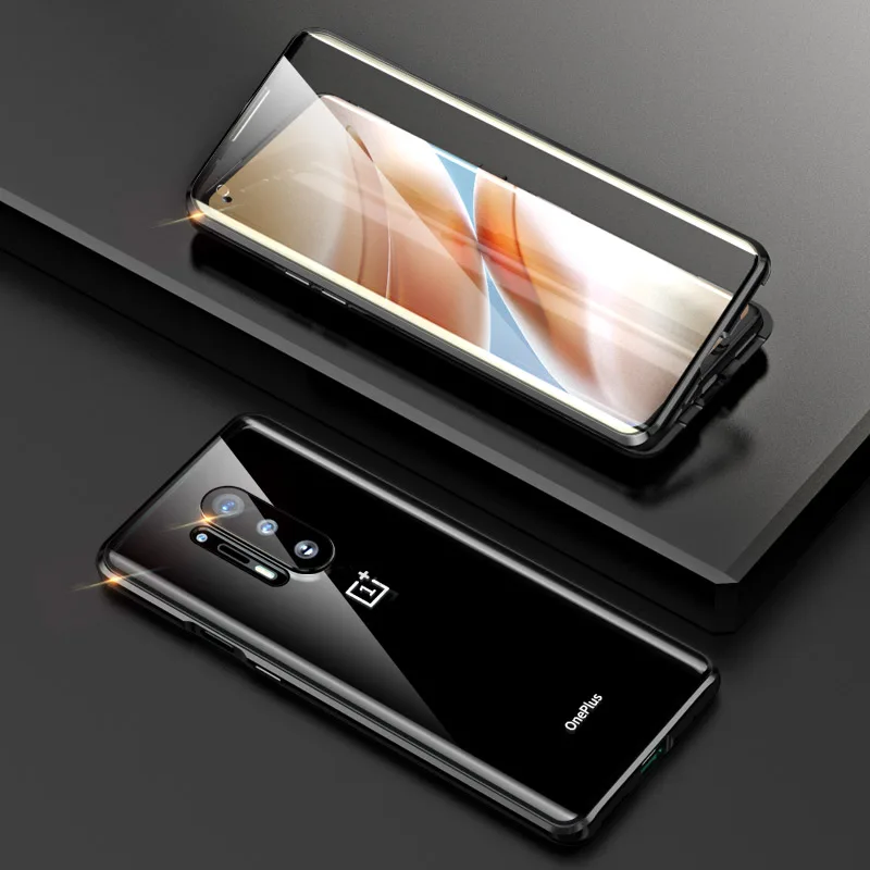 Защитный чехол на магните для камеры one plus 8 pro металлический стеклянный 360 полная