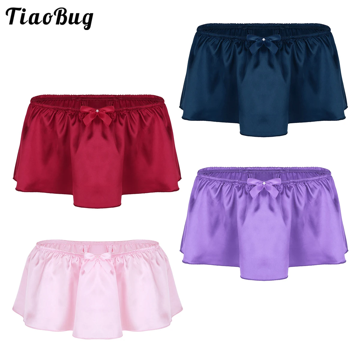 Hot Sexy Men Underpants Lingerie Soft Shiny Satin Sissy Panties Skirted Briefs G-string Thong Gay Swimwear Comfortable Underwear
Hot Sexy Men Underpants Lingerie Soft Shiny Satin Sissy Panties Skirted Briefs G-string Thong Gay Swimwear Comfortable Underwear