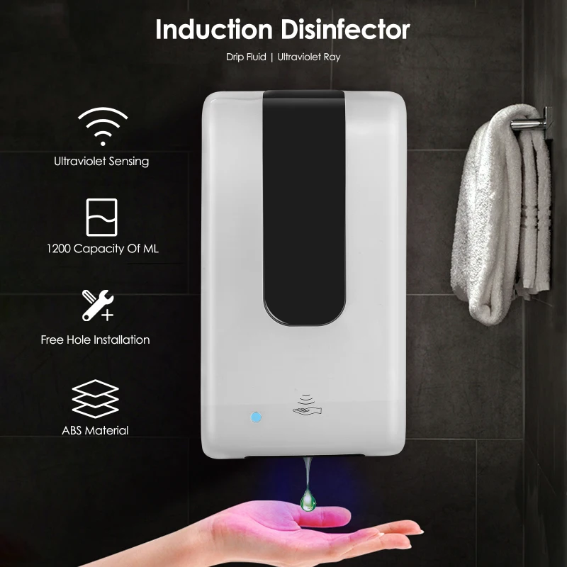 Automatic Hand Sanitizer Dispenser Touchless Auto Sensor with Drip Catcher Refillable 1200ml Bottle
Automatic Hand Sanitizer Dispenser Touchless Auto Sensor with Drip Catcher Refillable 1200ml Bottle