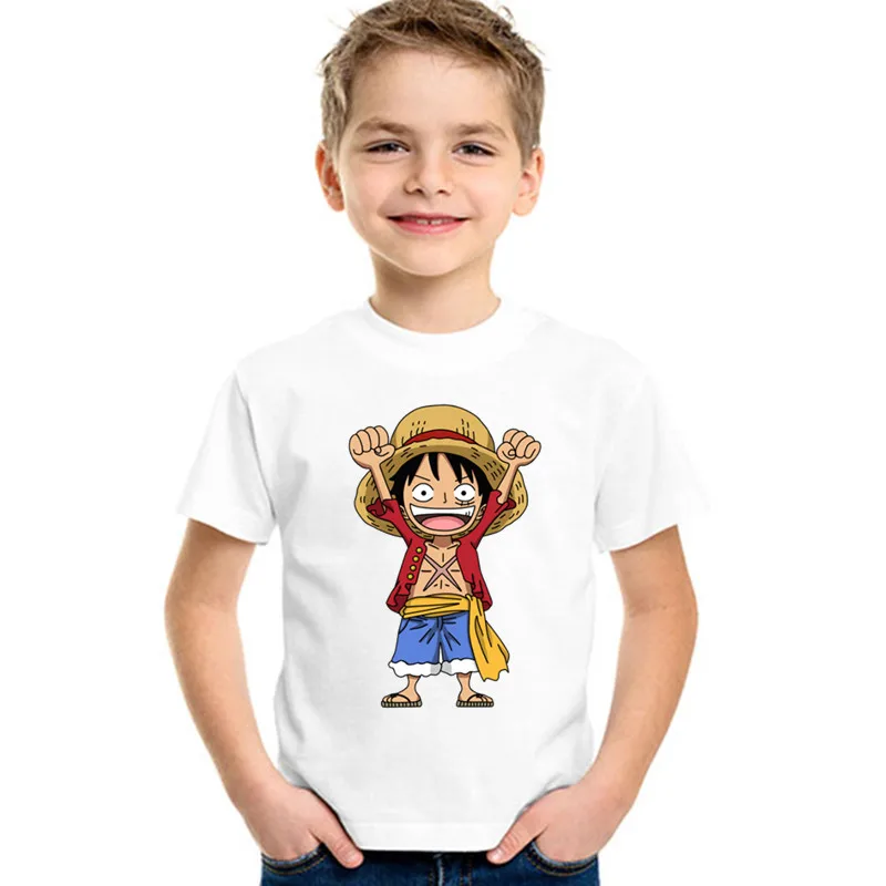 Kids T Shirt Anime One Piece Luffy Cartoon Print Funny Boys T shirt Summer Baby Girls Clothes Children Unisex Tops
Kids T Shirt Anime One Piece Luffy Cartoon Print Funny Boys T shirt Summer Baby Girls Clothes Children Unisex Tops