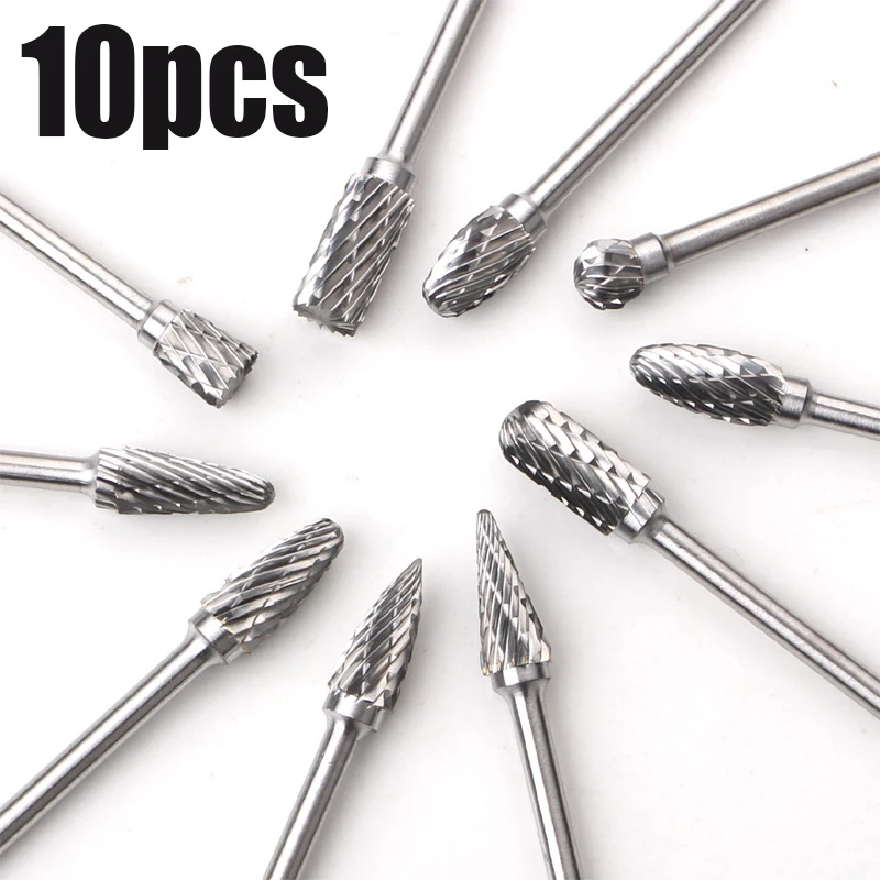 10pcs 1/4" 1/8" Shank Tungsten Carbide Milling Cutter Rotary Tool Burr Double Diamond Cut Rotary Dremel Tools Electric Grinding
10pcs 1/4" 1/8" Shank Tungsten Carbide Milling Cutter Rotary Tool Burr Double Diamond Cut Rotary Dremel Tools Electric Grinding