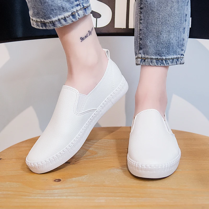 Women Shoes Flats Summer Autumn New Fashion Casual Flats Solid Breathable Simple Women Casual White Leather Sneakers Women
Women Shoes Flats Summer Autumn New Fashion Casual Flats Solid Breathable Simple Women Casual White Leather Sneakers Women