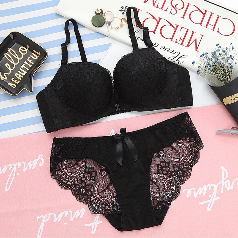 Sexy Lingerie Suit Lace Bra And Panties Women Underwear Solid Color Bra Briefs Sets Female Push Up Bra Set Plus Size
Sexy Lingerie Suit Lace Bra And Panties Women Underwear Solid Color Bra Briefs Sets Female Push Up Bra Set Plus Size