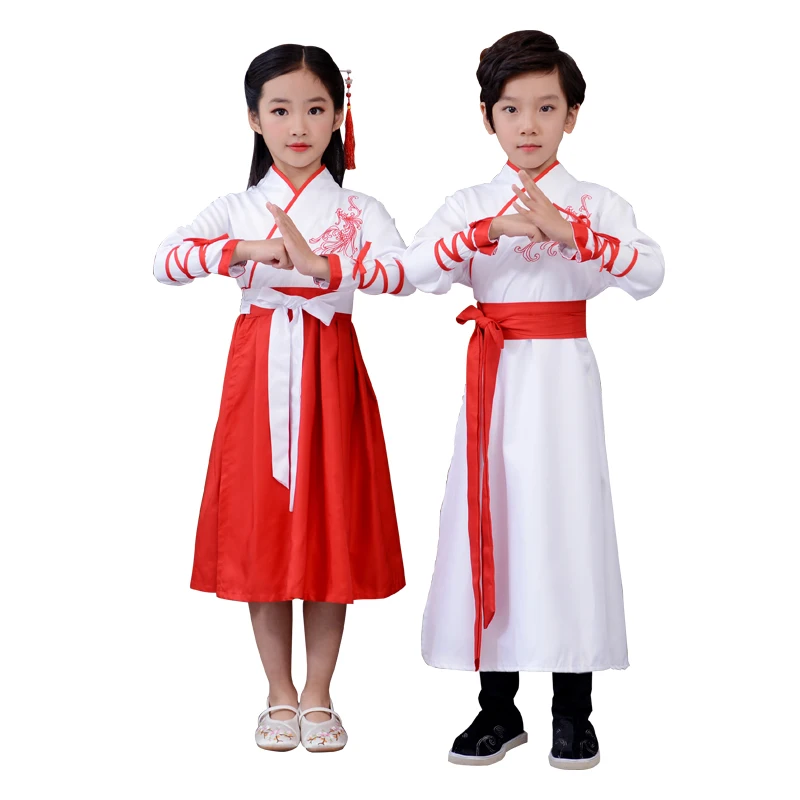 Детские костюмы в китайском стиле Hanfu, костюмы для шоу для мальчиков и девочек, маленькие книжные Костюмы для ролевых игр
Детские костюмы в китайском стиле Hanfu, костюмы для шоу для мальчиков и девочек, маленькие книжные Костюмы для ролевых игр