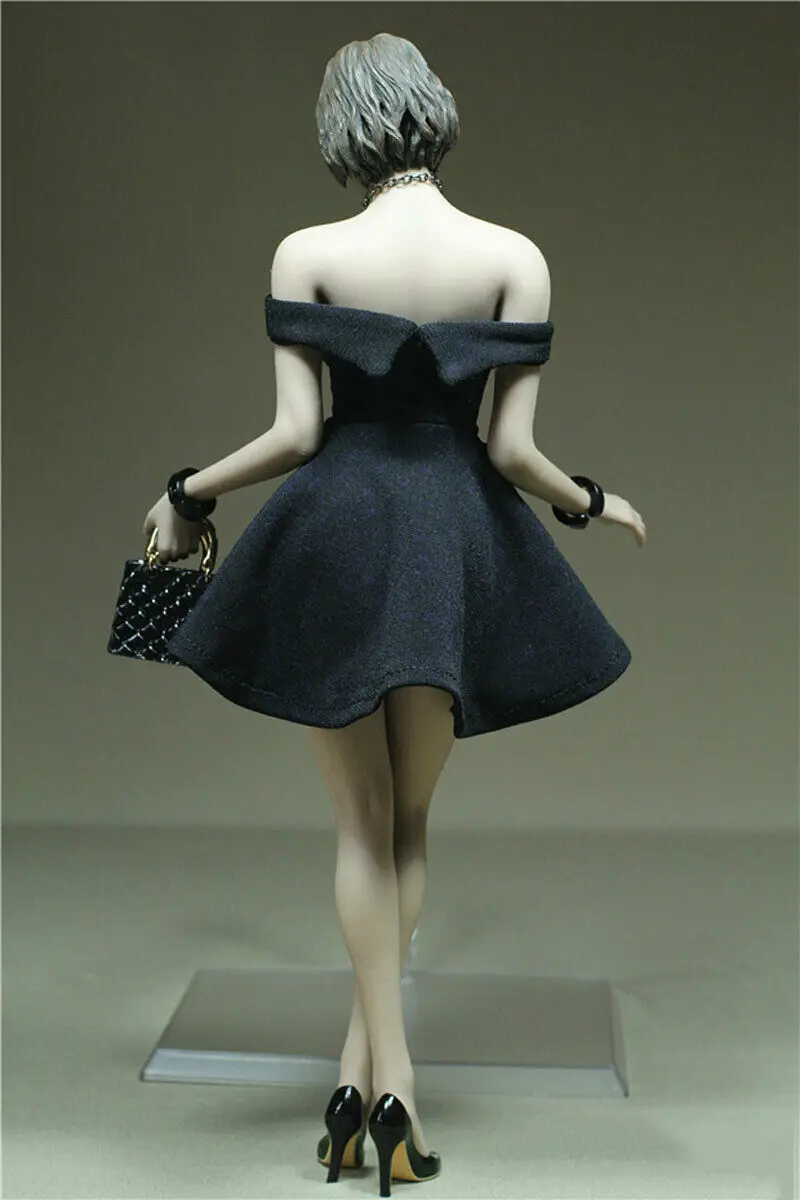 

Phicen масштаб 1/6, черное платье Morning Glory, модель для женской фигуры 12 дюймов
