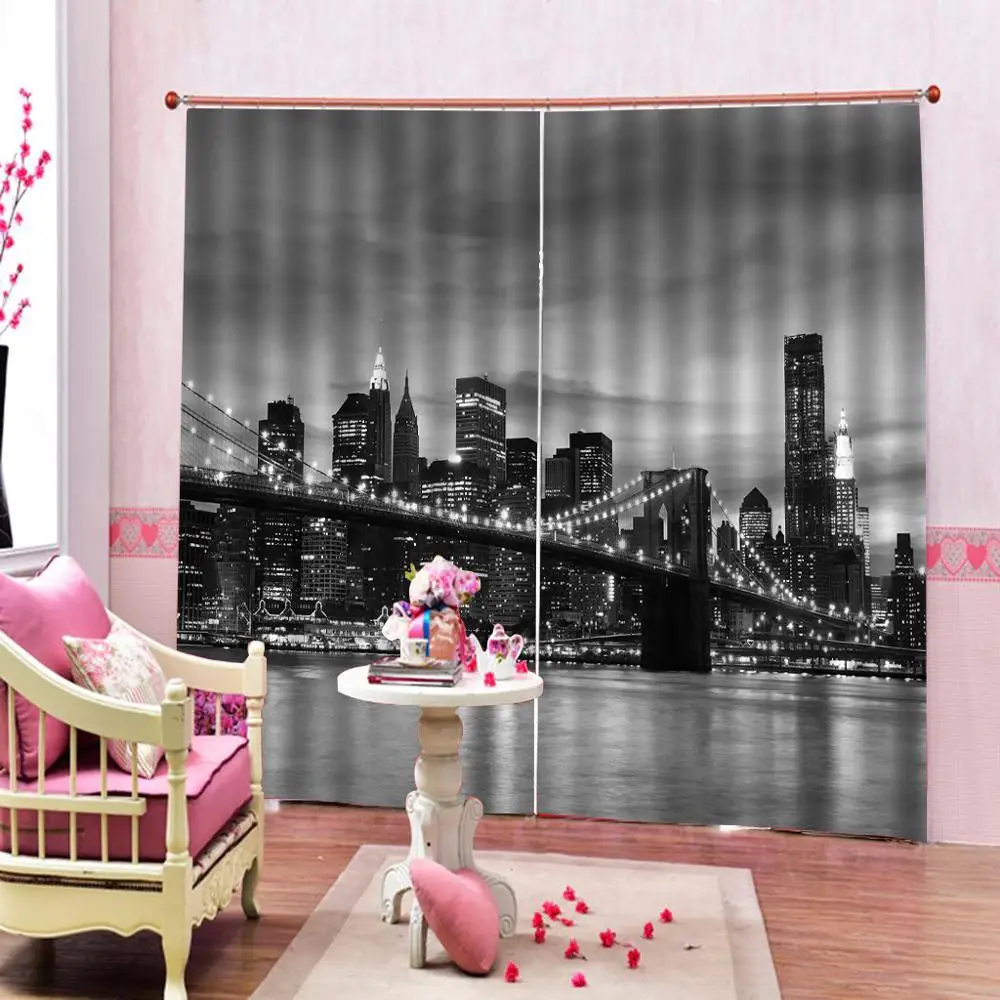 Customized 3D Blackout Curtains Night of New York Brooklyn Bridge 3D Curtains Bedding Room Living Room or Hotel Drapes Cortians
Customized 3D Blackout Curtains Night of New York Brooklyn Bridge 3D Curtains Bedding Room Living Room or Hotel Drapes Cortians