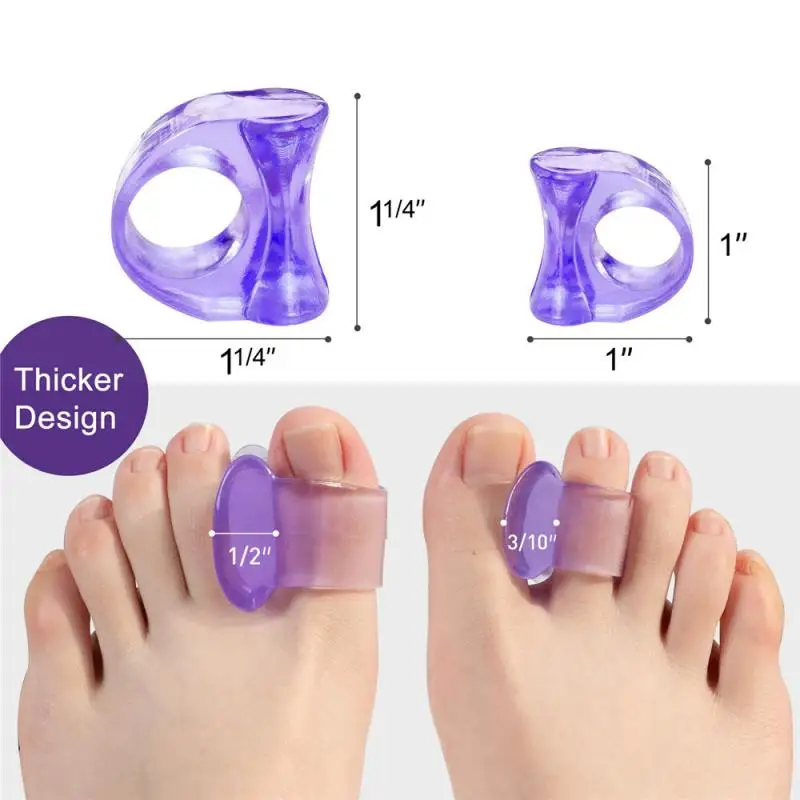 Silicone Toe Separator Soft Transparent Toe Valgus Correction Protector Bundle Toe Toe Pad Protective Cover Foot Care Tool L/M 
Silicone Toe Separator Soft Transparent Toe Valgus Correction Protector Bundle Toe Toe Pad Protective Cover Foot Care Tool L/M