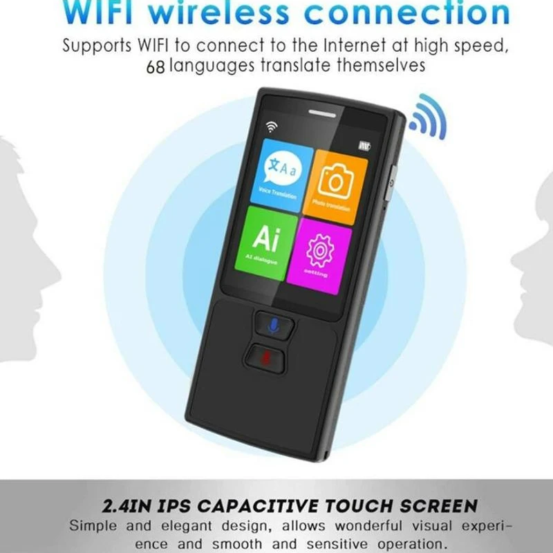 D9 74 types Online Translator language Intelligent Voice Offline Translation Artifact Portable Travel Photo Real-time Translator
D9 74 types Online Translator language Intelligent Voice Offline Translation Artifact Portable Travel Photo Real-time Translator