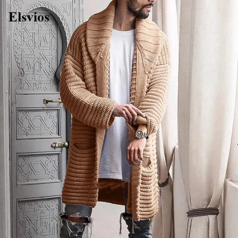 2021 Winter Warm Long Sleeve Knitted Sweater Fashion Solid Autumn Male Coats Casual Turn-down Collar Long Cardigan Tops For Men
2021 Winter Warm Long Sleeve Knitted Sweater Fashion Solid Autumn Male Coats Casual Turn-down Collar Long Cardigan Tops For Men