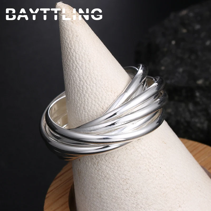 BAYTTLING Silver Color 8#Fine Multi-circle Round Ring For Woman Man Fashion Luxury Wedding Gift Jewelry
BAYTTLING Silver Color 8#Fine Multi-circle Round Ring For Woman Man Fashion Luxury Wedding Gift Jewelry