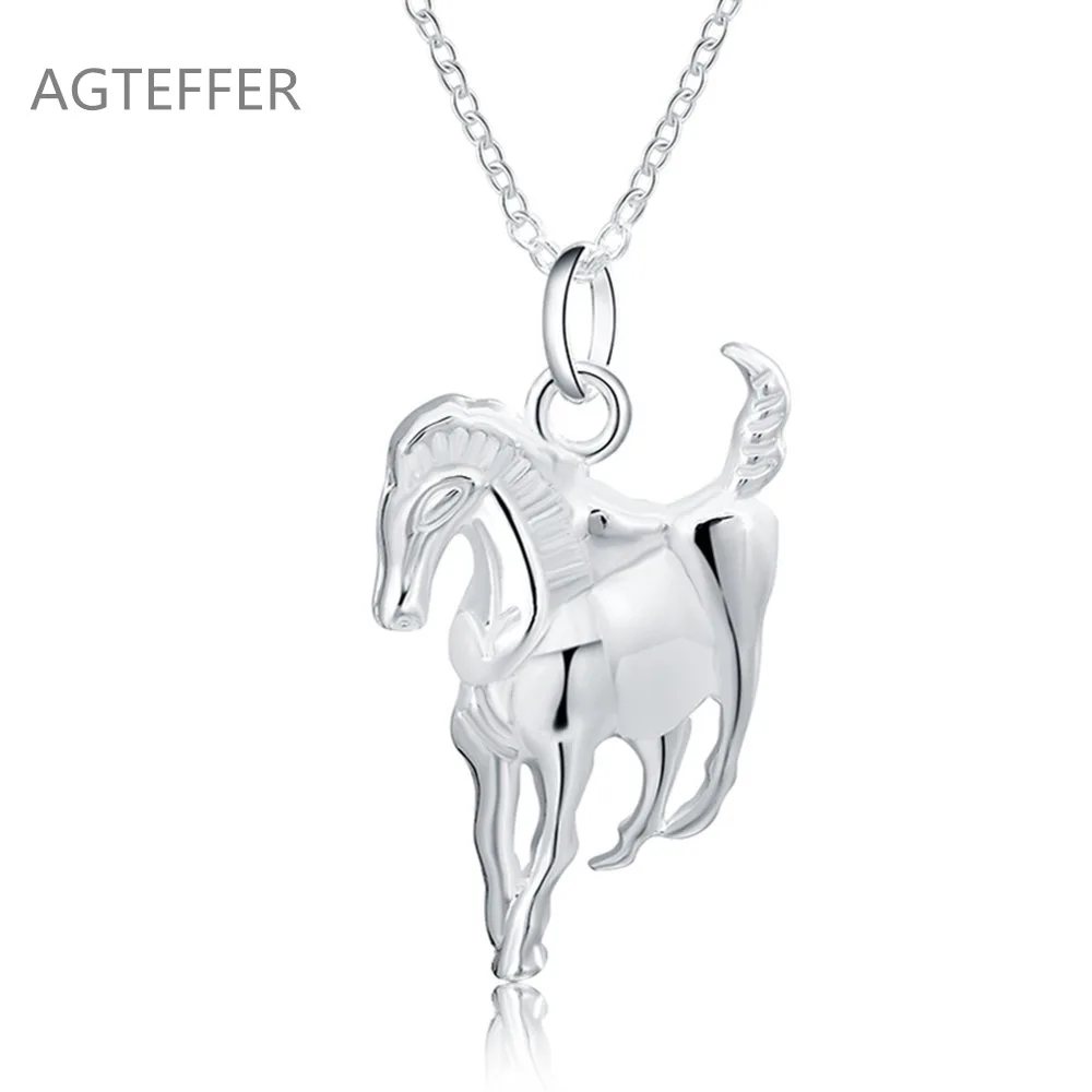 AGTEFFER 925 Sterling Silver 18 Inches Hanging Horse Pendant Necklace For Women Man Fashion Wedding Party Charm Jewelry
AGTEFFER 925 Sterling Silver 18 Inches Hanging Horse Pendant Necklace For Women Man Fashion Wedding Party Charm Jewelry