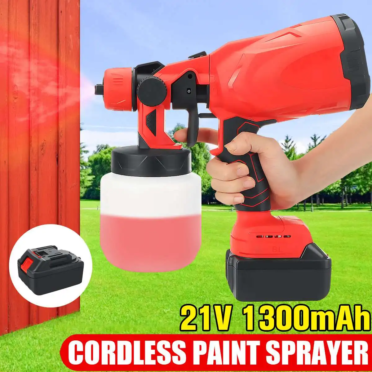 21V Electric Paint Spray Gun Large Capacity 800ml Tools For Home For Garden For Painting Sprayer Gun Airbrush For Makita Battery
21V Electric Paint Spray Gun Large Capacity 800ml Tools For Home For Garden For Painting Sprayer Gun Airbrush For Makita Battery