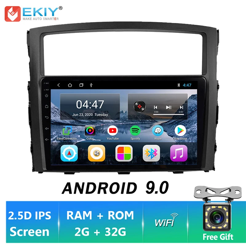 EKIY 9 'ƈ.5D Android 0 автомобильное радио мультимедийное видео HU для Mitsubishi Pajero 2006 2014 GPS