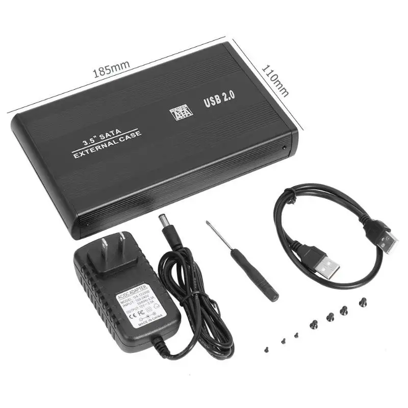 3 5 дюймовый USB 2 0 к SATA порт HDD корпус жесткого диска чехол коробка SSD 480 Мбит/с Чехол |