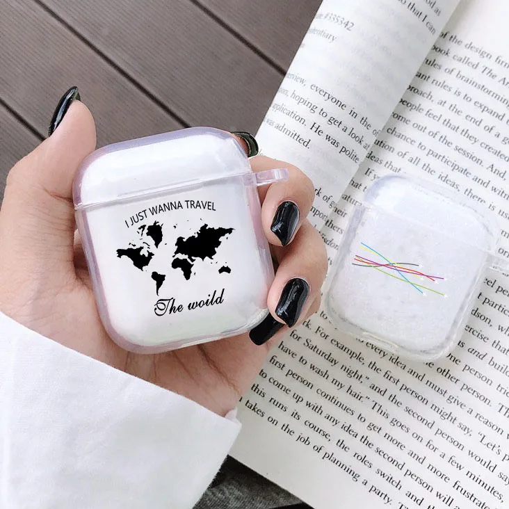 Travel World Map Earphone Case For Apple AirPods 1 2 Gen Clear Soft Protective Headphone Cover Accessories
Travel World Map Earphone Case For Apple AirPods 1 2 Gen Clear Soft Protective Headphone Cover Accessories