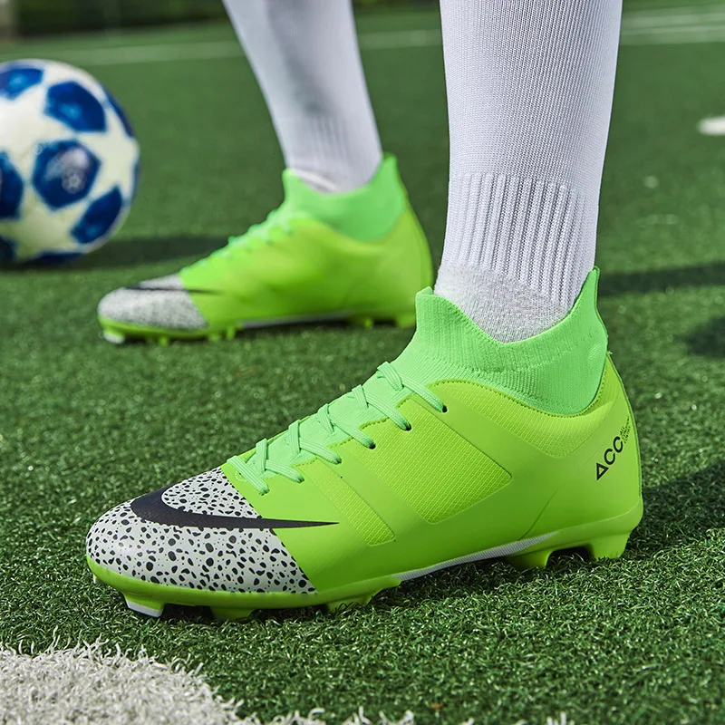 Professional FG AG Soccer Shoes Men High Ankle Football Boots Green Indoor Soccer Cleats Men Futsal Trainers Shoe chuteira campo
Professional FG AG Soccer Shoes Men High Ankle Football Boots Green Indoor Soccer Cleats Men Futsal Trainers Shoe chuteira campo