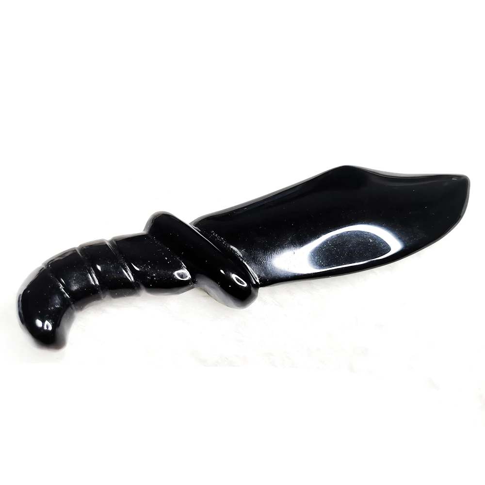 Natural Black Obsidian Knife Hand Carved Quartz Crystal Dagger Healing Crystal Stone Crafts Home Decoration Gifts
Natural Black Obsidian Knife Hand Carved Quartz Crystal Dagger Healing Crystal Stone Crafts Home Decoration Gifts