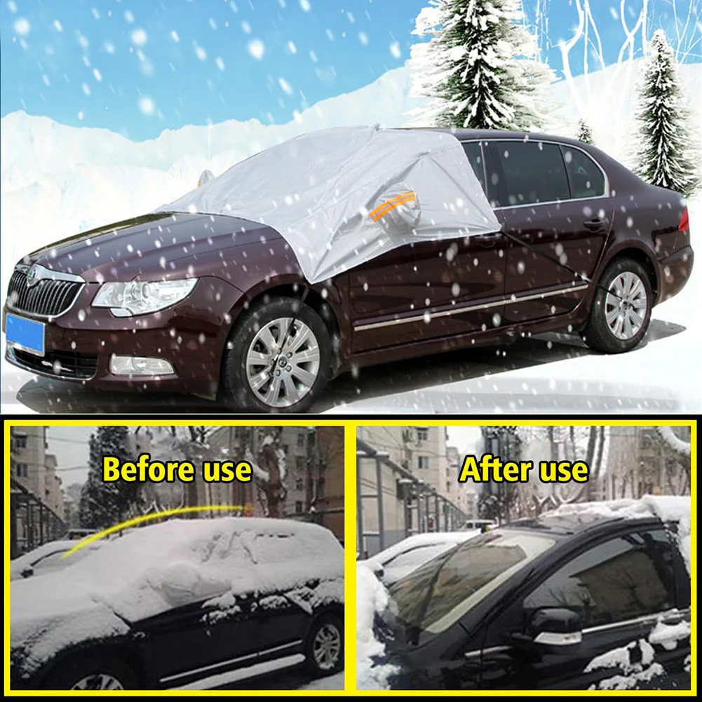 Snow Cover with Mirror Covers Front Windshield Sunshade Weather-Resistant Cover 90.5" x 54" Car Accessories Windshield
Snow Cover with Mirror Covers Front Windshield Sunshade Weather-Resistant Cover 90.5" x 54" Car Accessories Windshield