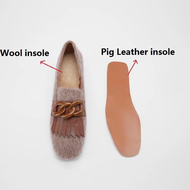 LeShion Of Chanmeb Newest Women Wool Flat Loafers Shoes Woman Chic Big Chain Flats Ladies 2021 Early Spring Slip ons Casual Shoe
LeShion Of Chanmeb Newest Women Wool Flat Loafers Shoes Woman Chic Big Chain Flats Ladies 2021 Early Spring Slip ons Casual Shoe