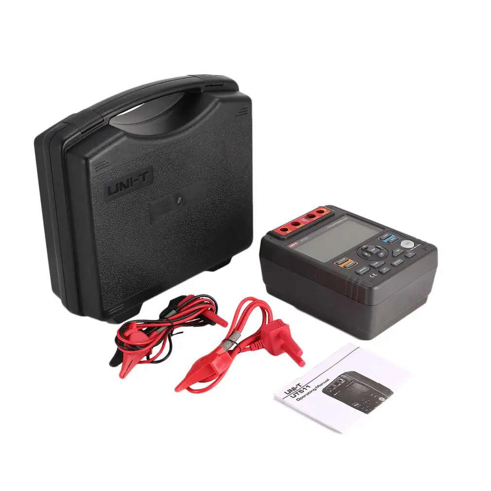 UNI-T UT511 1000 в 10 Ом, цифровой фотометр, Мегаомметр, Низкий омметр, Омметр, вольтметр с автоматическим диапазоном, Мегаомметр 
UNI-T UT511 1000 в 10 Ом, цифровой фотометр, Мегаомметр, Низкий омметр, Омметр, вольтметр с автоматическим диапазоном, Мегаомметр