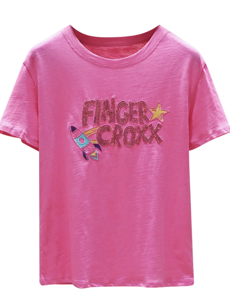 Korean Fashion Letter Graphic T Shirts Summer Tube Top Short Tee Shirt Women's T-shirt DM001
Korean Fashion Letter Graphic T Shirts Summer Tube Top Short Tee Shirt Women's T-shirt DM001