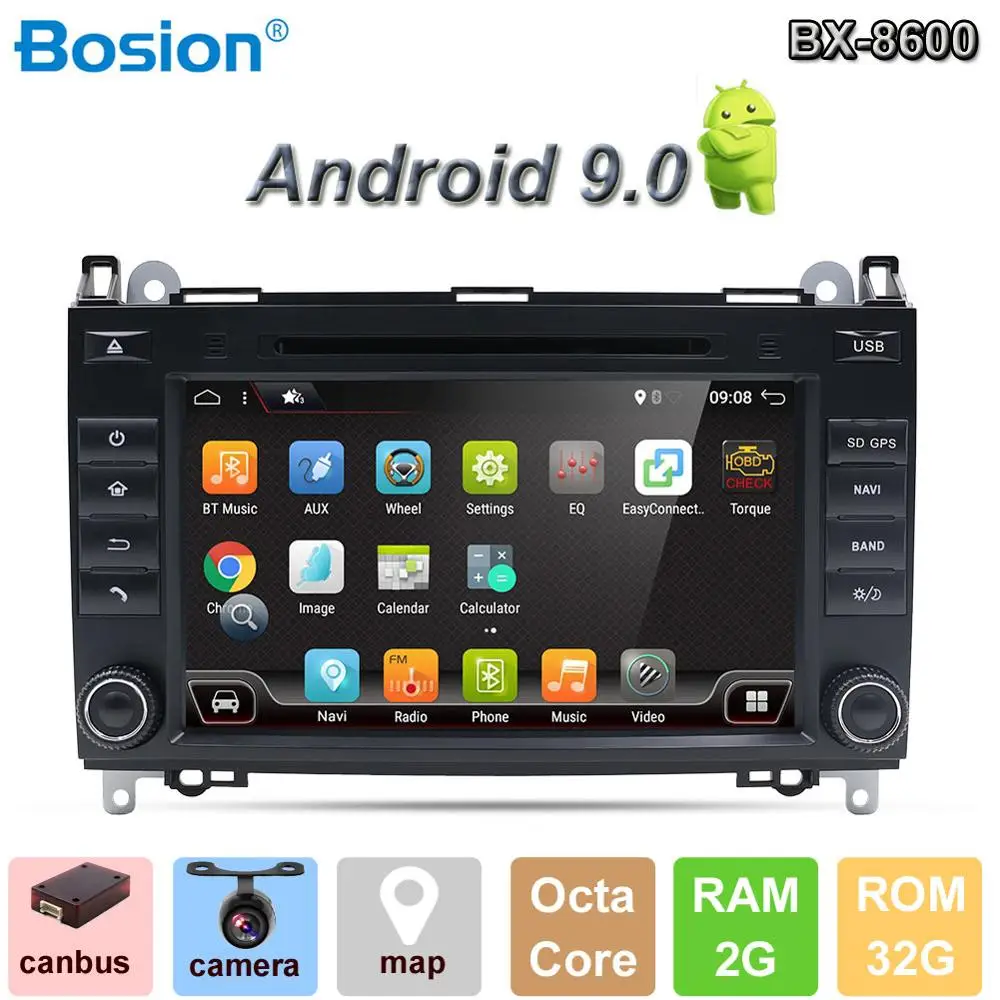 Автомагнитола Bosion 2 Din с GPS Навигатором головное устройство для Mercedes Benz B200 B Class W169