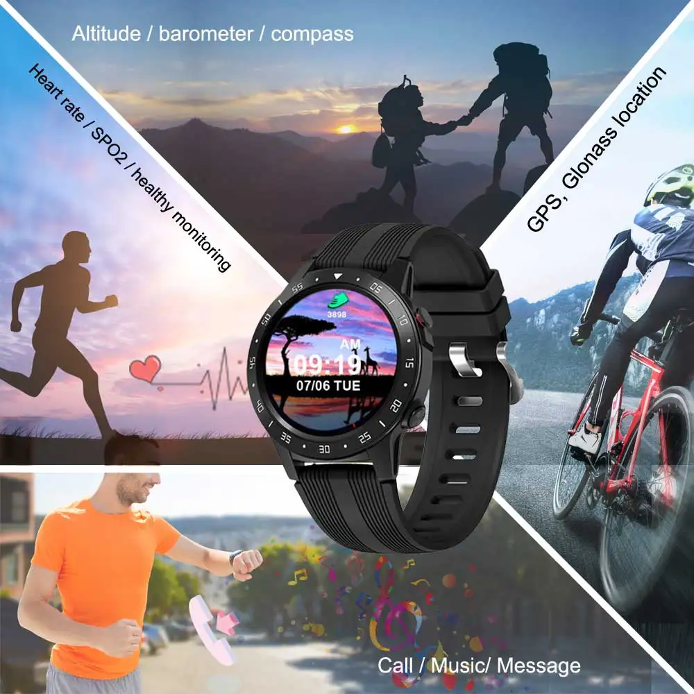 Смарт-часы Sunroad 2022 GPS спортивные часы фитнес-трекер пульсометр телефонные звонки