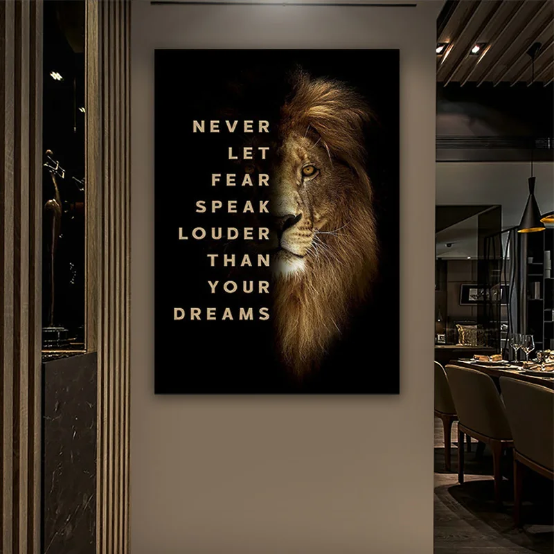 Abstract Motivational Lion Posters And Prints Dream Text Canvas Painting Home Wall Art Picture Home Decoration Frameless Mural
Abstract Motivational Lion Posters And Prints Dream Text Canvas Painting Home Wall Art Picture Home Decoration Frameless Mural