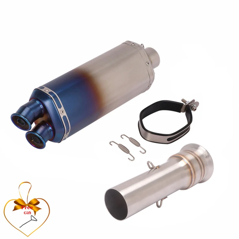 For DUKE 1190/1050/1090 1290 Super Adventure R/S/T Exhaust Pipe Motorcycle Mid Tube Slip On 51mm Dual-outlet Mufflers
For DUKE 1190/1050/1090 1290 Super Adventure R/S/T Exhaust Pipe Motorcycle Mid Tube Slip On 51mm Dual-outlet Mufflers