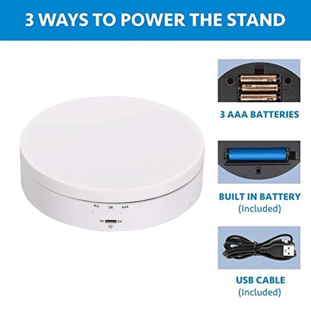 360 Degrees Intelligent Charging Adjustable Speed Electric Turntable Jewelry Holder Battery Rotating Display Stand For Jewellery
360 Degrees Intelligent Charging Adjustable Speed Electric Turntable Jewelry Holder Battery Rotating Display Stand For Jewellery