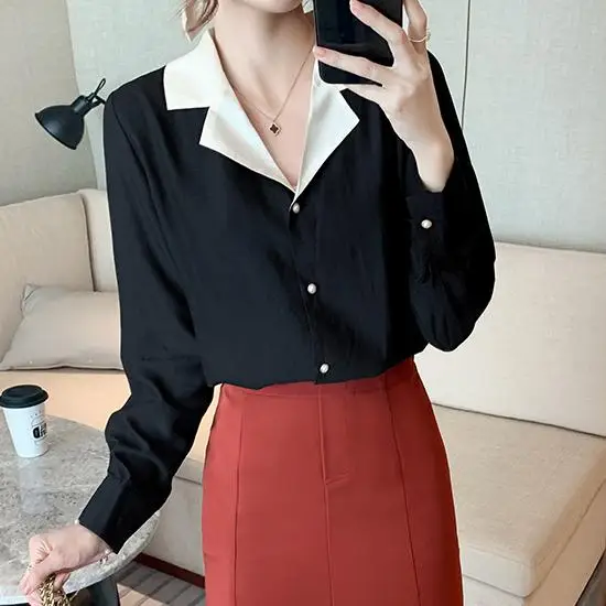 Lauri Laki New Elegant Chiffon Blouse Women Plus Size Black Office Wear Long Sleeve Shirt Mujer Vintage Autumn Spring 2020 Tops
Lauri Laki New Elegant Chiffon Blouse Women Plus Size Black Office Wear Long Sleeve Shirt Mujer Vintage Autumn Spring 2020 Tops
