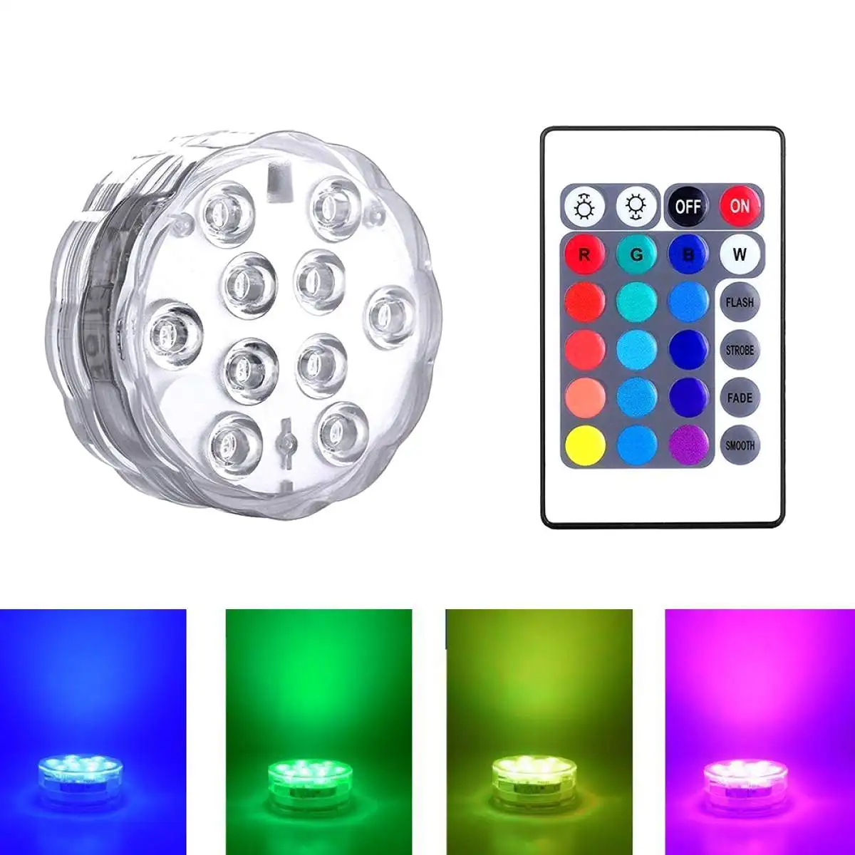 Погружной RGB-светильник, 16 светодисветодиодный, Ip68 Светодиодный с дистанционным управлением
Погружной RGB-светильник, 16 светодисветодиодный, Ip68 Светодиодный с дистанционным управлением
