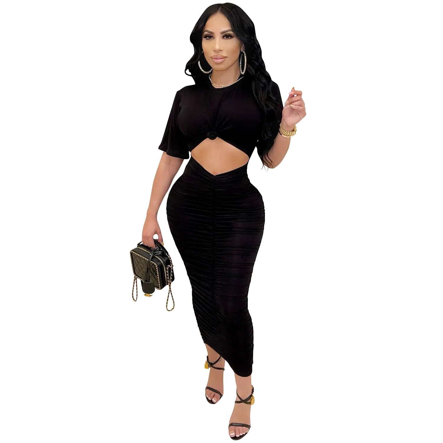 Women Dress Shirring Hollow Out Sexy Short Sleeve Club Party Streetwear Wrap Bodycon Dress Fashion Vestidos Slim
Women Dress Shirring Hollow Out Sexy Short Sleeve Club Party Streetwear Wrap Bodycon Dress Fashion Vestidos Slim