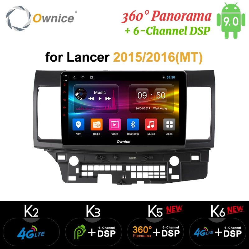 Фото Ownice 10 1 &quotAndroid 9 0 360 Panorama DSP 8core k3 k5 k6 автомобильный DVD для MITSUBISHI LANCER X 2016 64G ROM 4G RAM LTE