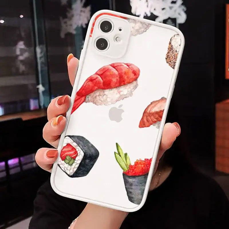 Cartoon sushi cute fruit Phone Case Matte Transparent for iPhone 7 8 11 12 s mini pro X XS XR MAX Plus cover funda
Cartoon sushi cute fruit Phone Case Matte Transparent for iPhone 7 8 11 12 s mini pro X XS XR MAX Plus cover funda
